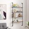 4-Tier Industrial Pipe Shelving with Metal Frame Perfect for Living Room or Kitchen